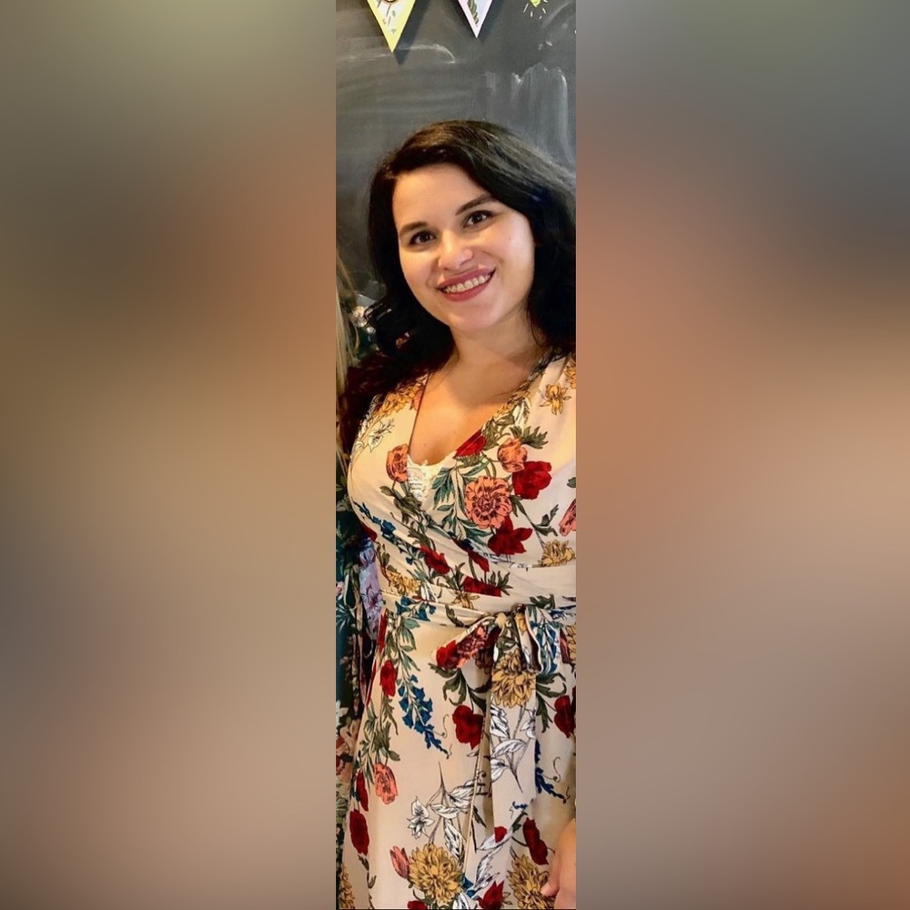 Promesa Floral Long Sleeve Wrap Dress - Picture 3 of 11